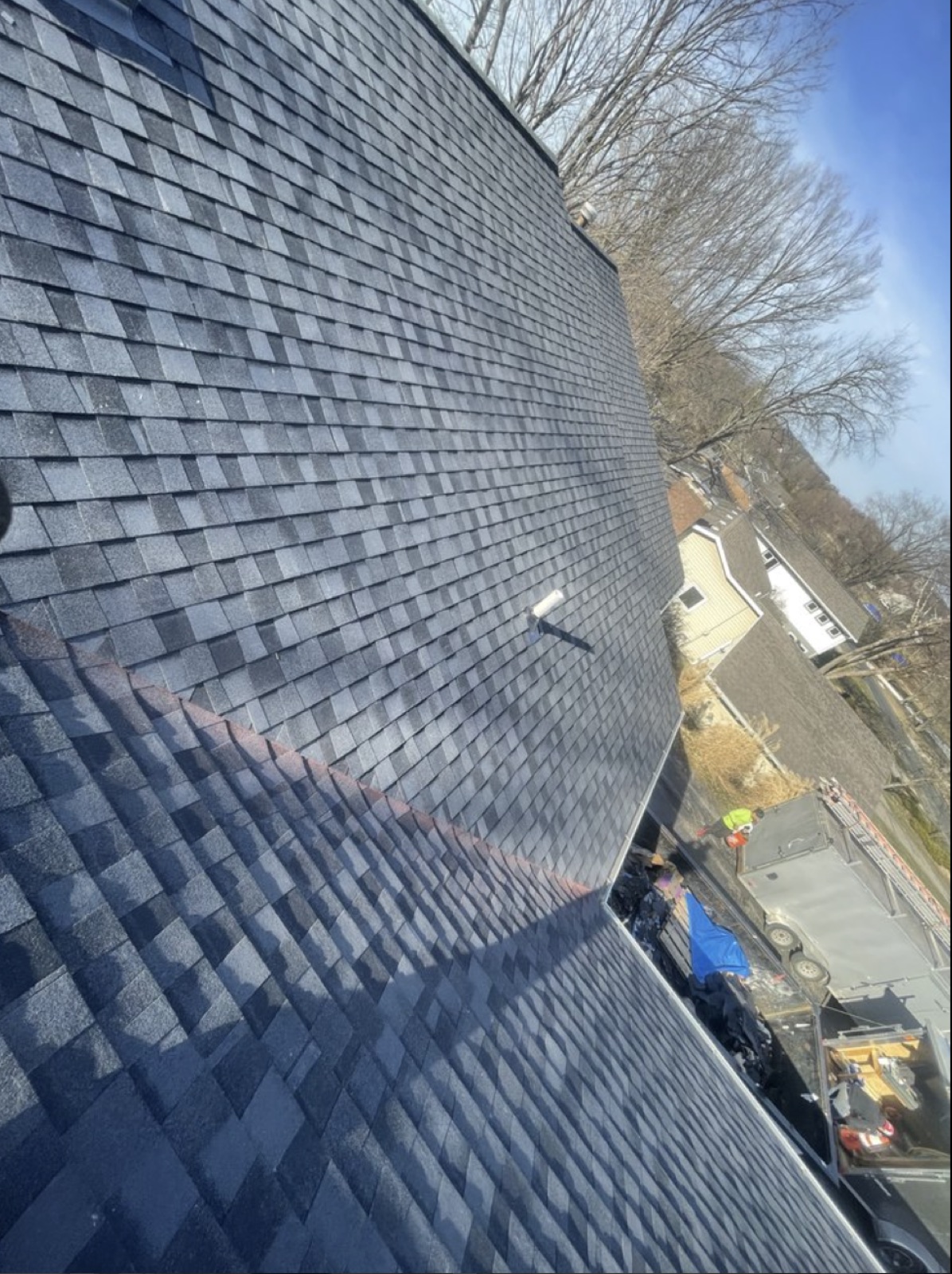 Finished architectural shingle roof